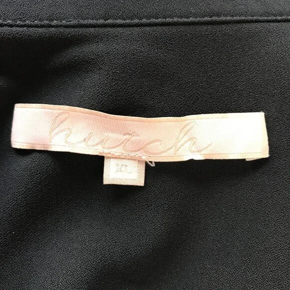 HUTCH Black Belted Midi Shirt Dress Size XL - Picture 5 of 8